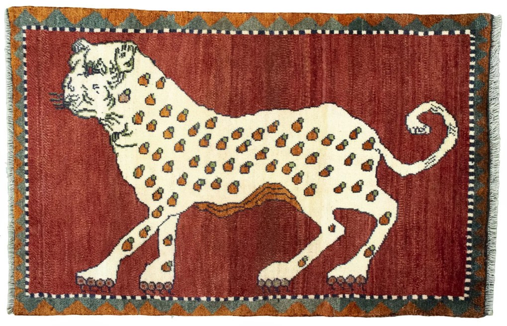 Gabbeh Tappeto 130x80 Rosso (Iran) Annodato A Mano