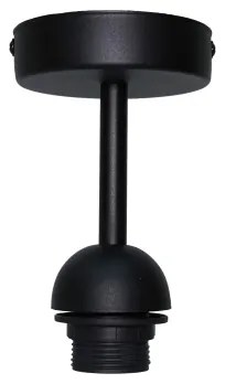 Duolla - Lampadario a plafone RIO RATTAN 1xE27/15W/230V diametro 45 cm nero/oro