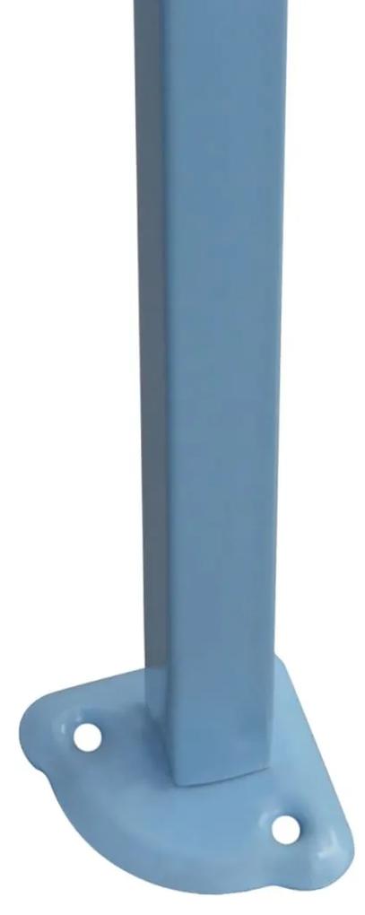 Gazebo Professionale Pieghevole 3x4m Acciaio Blu