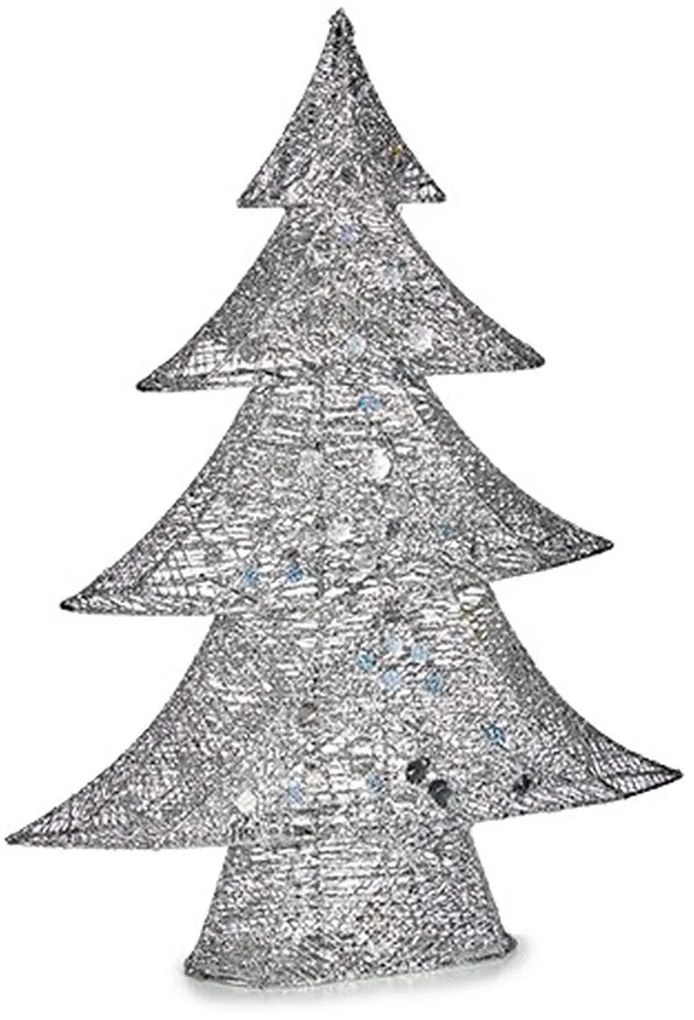 Statua Decorativa Albero di Natale Metallo Argentato 12 x 59,5 x 48,5 cm (3 Unità)