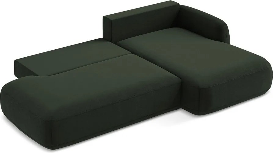 Divano angolare verde scuro allungabile (con penisola a destra/con chaise lounge) Hale – Makamii