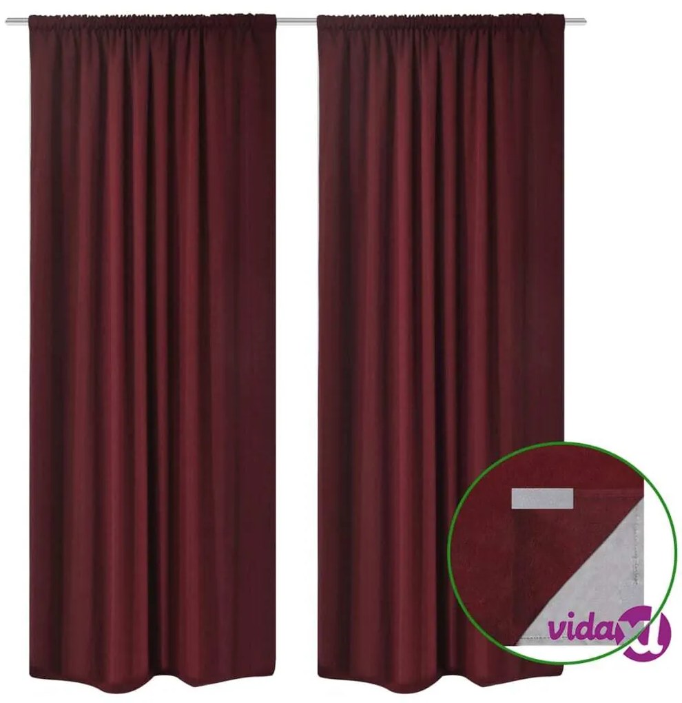 vidaXL Tende Oscuranti 2 Strati 2 pz 140 x 245 cm Bordeaux