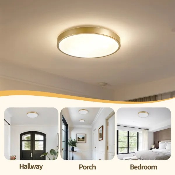 Brilagi - Lampada LED dimmerabile GLASS POOL DOUBLE LED/48W/230V 40 cm dorata + telecomando