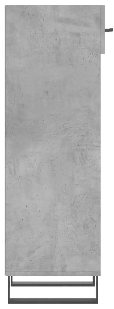 Scarpiera Grigio Cemento 30x35x105 cm in Legno Multistrato