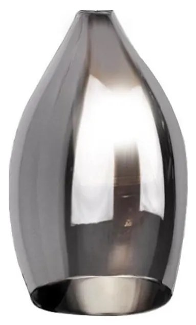 Azzardo - Vetro di ricambio per lampadario IZZA diametro 13 cm grigio