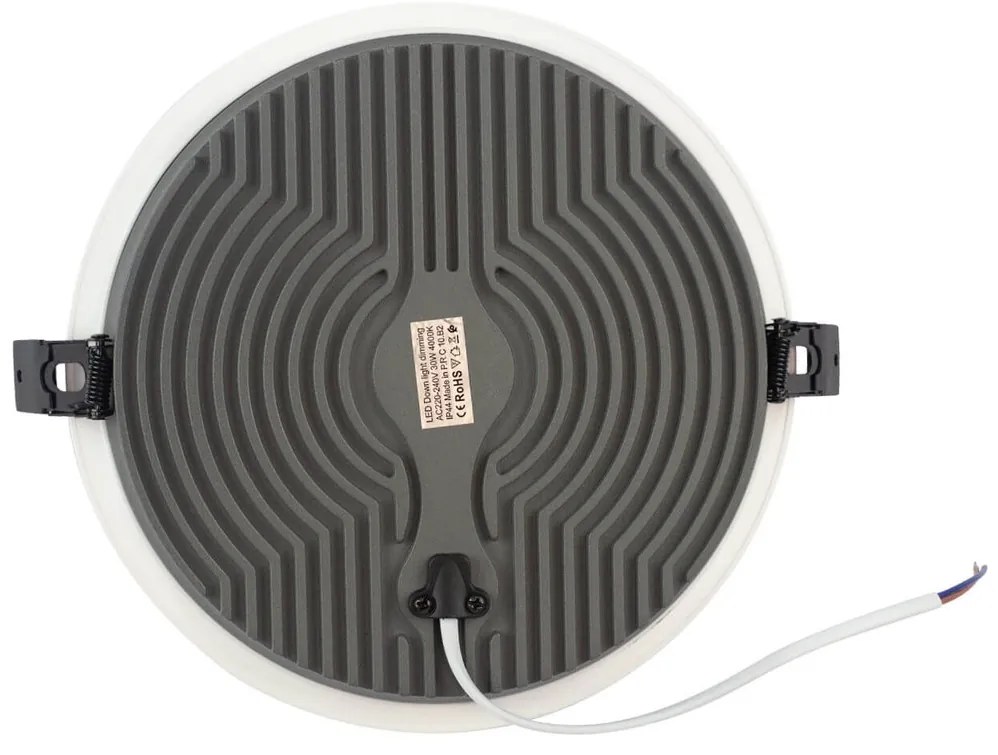 Faro LED incasso 30W foro ø200-210 110lm/W UGR19- Dimmerabile Colore Bianco Naturale 4.000K
