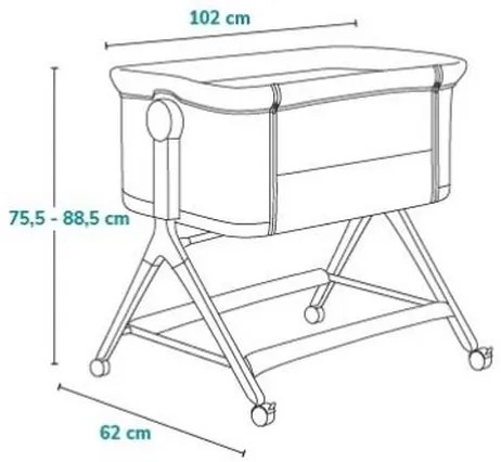 Lionelo - Lettino 3 in 1 LEONIE PLUS grigio