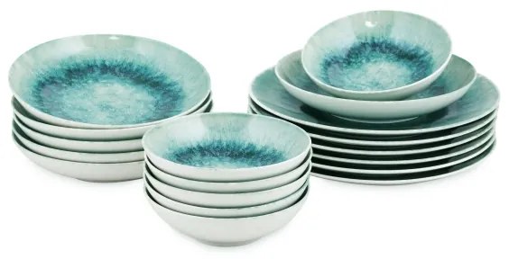 Set da tavola 18 pezzi blu in porcellana