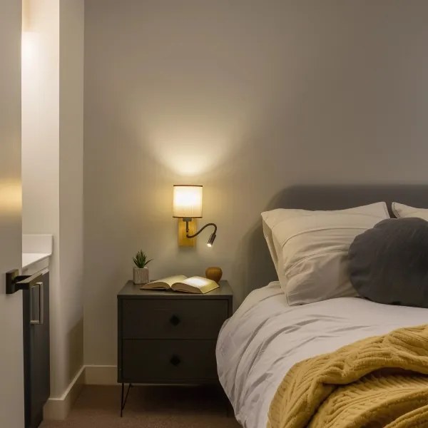 Brilagi - Applique a LED NUBILA WOOD 1xE27/25W/230V + LED/3W quercia/marrone