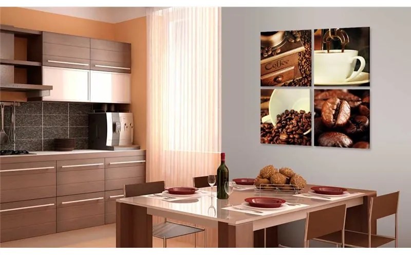 Quadro Coffee Tasting  Colore Marrone, Dimensioni e Misure 60x60