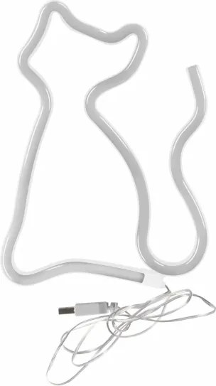 LED Decorazione murale al neon CAT LED/3W/3xAA USB giallo