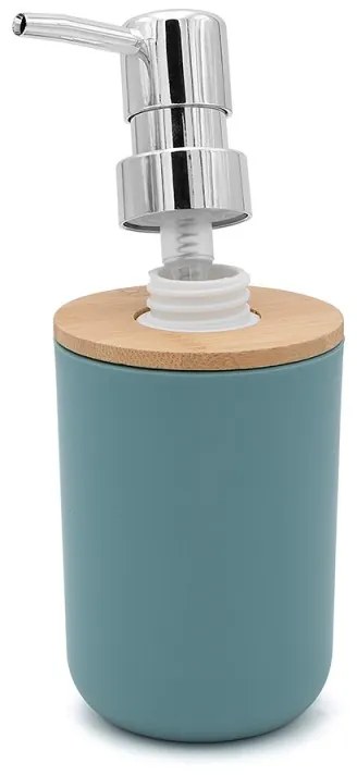 Dispenser sapone da appoggio acquamarina in abs e bambù Surf