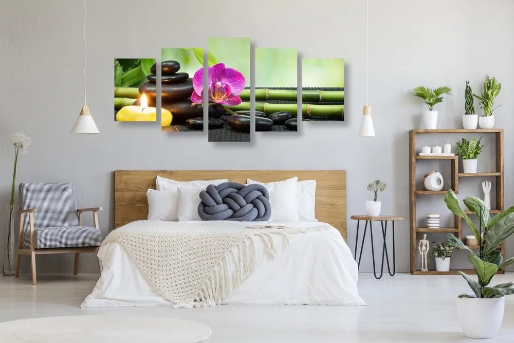Quadri 5 pezzi – Natura morta Feng Shui