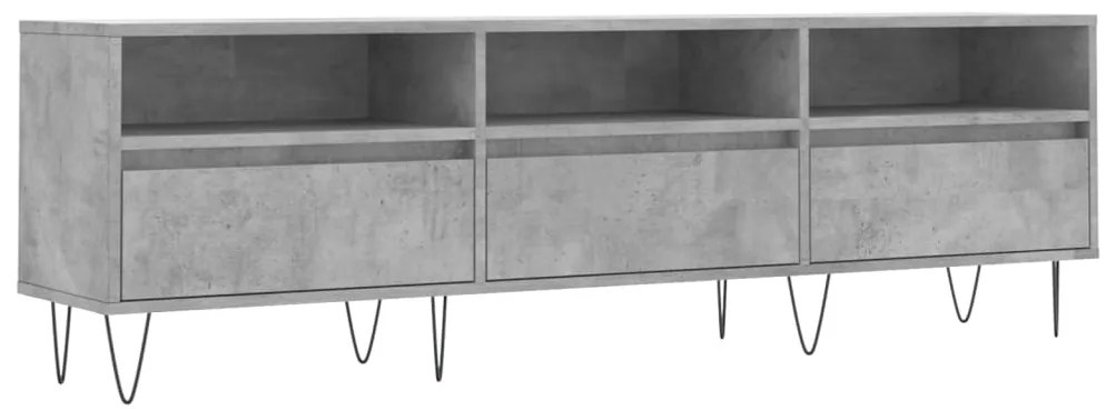 Mobile tv grigio cemento 150x30x44,5 cm legno multistrato