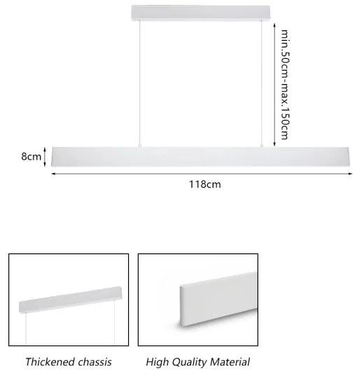 Brilagi - Lampadario a sospensione con filo LED dimmerabile SLIMLINE LED/40W/230V 3000-6000K bianco + +TC