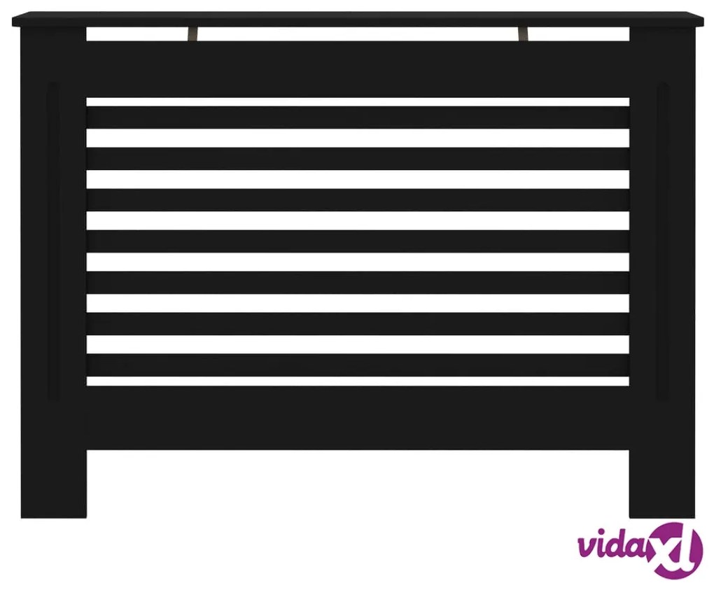 vidaXL Copertura per Radiatore Nera 112x19x81,5 cm in MDF