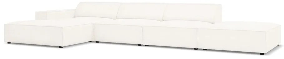 Divano angolare beige in tessuto bouclé (angolo sinistro) Jodie - Micadoni Home