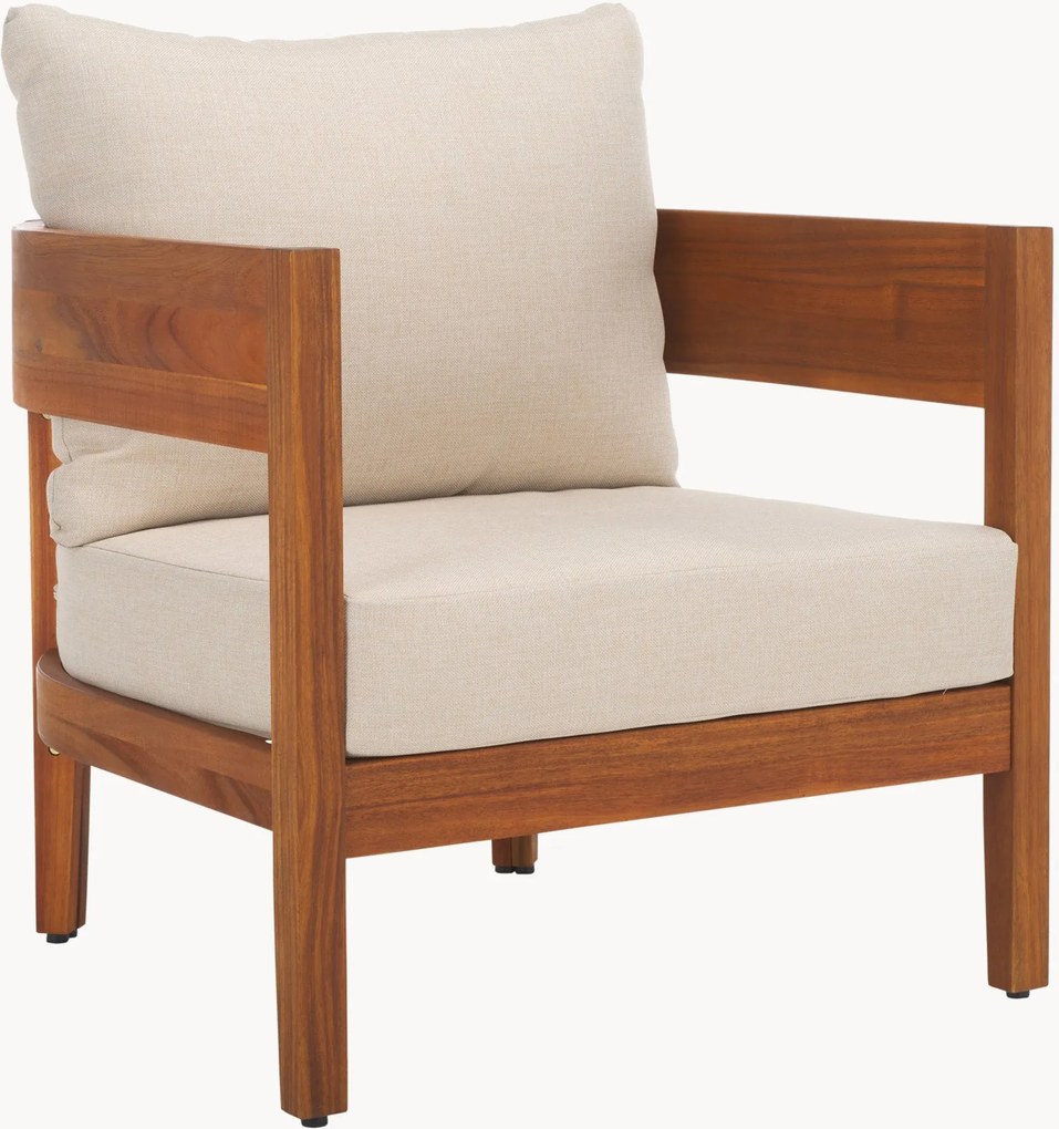 Set di 2 poltrone da giardino in legno di teak Theo