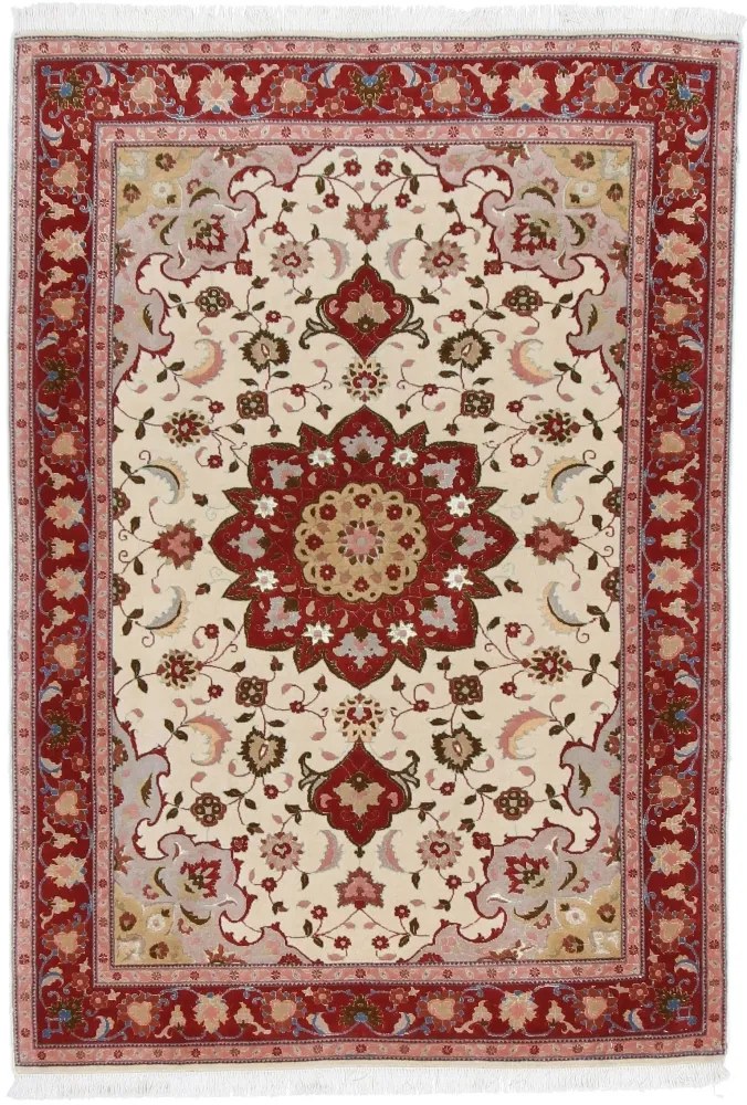 Tabriz Tappeto persiano 150 x 110 Rosso (Iran) Annodato A Mano