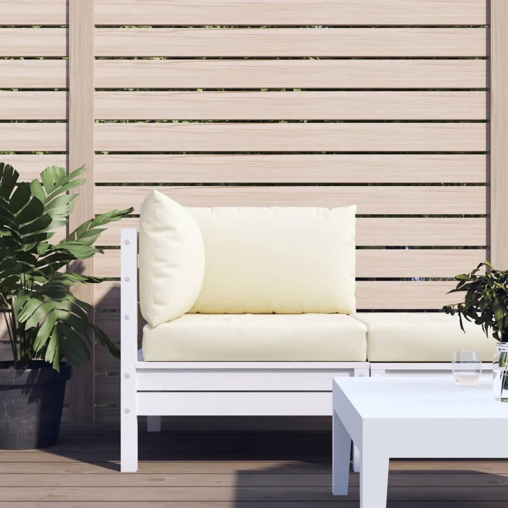 Cuscini Per Pallet 3 Pz Bianco Crema İn Tessuto Oxford /