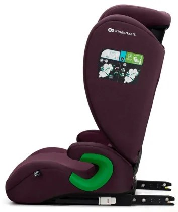 KINDERKRAFT - Seggiolino auto JUNIOR FIX 2 (100-150 cm) Cherry pearl