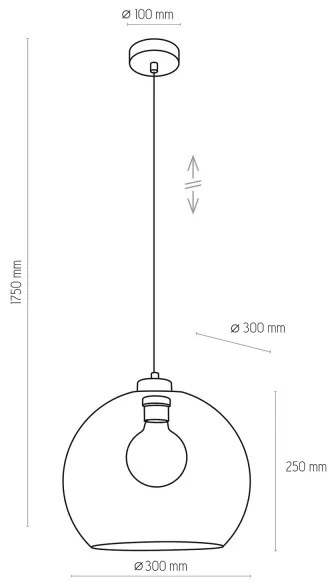 Lampadario a sospensione con filo CUBUS 1xE27/60W/230V blu