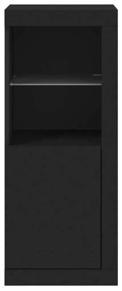 Credenza con Luci LED Nera 41x37x100 cm