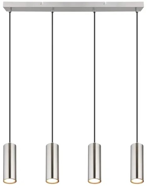 Globo 57911-4H - Lampadario a sospensione con filo ROBBY 4xGU10/35W/230V cromo opaco