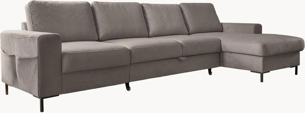 Divano angolare letto in velluto a coste Lofty Lilly