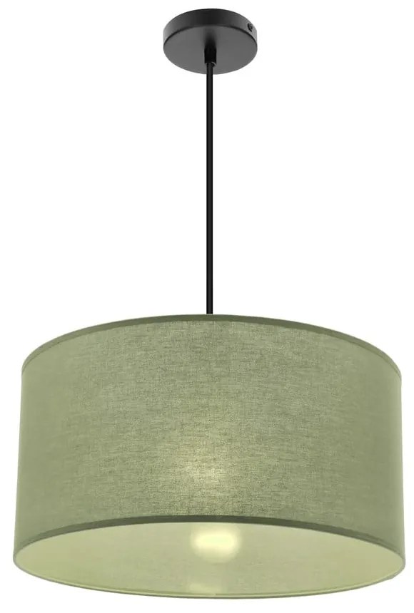 Lampadario verde con paralume in tessuto ø 40 cm Shanti – Candellux Lighting
