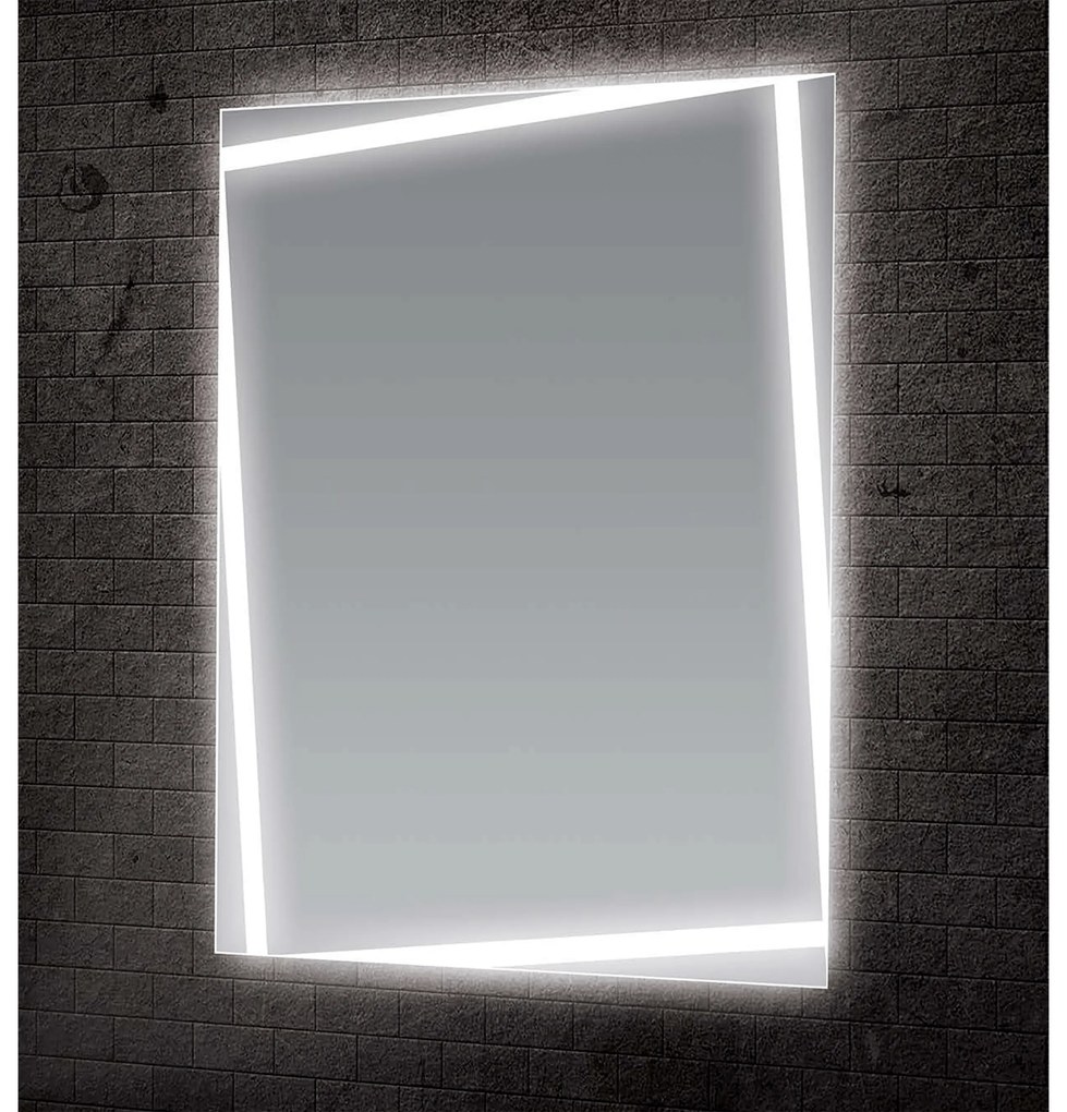 Specchio Rettangolare 80x60 Con Barre Led Feridras "Pegaso"