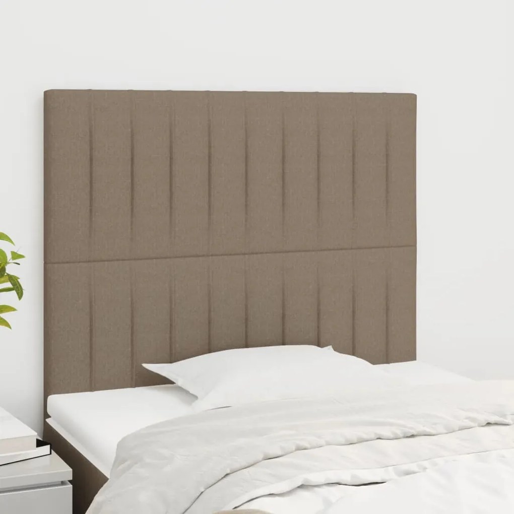 Testiera 2 Pz Tortora 100x5x78/88 Cm İn Tessuto /