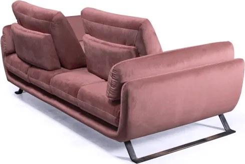 Divano 170 cm in Velluto Antimacchia moderno - Arans Rosa