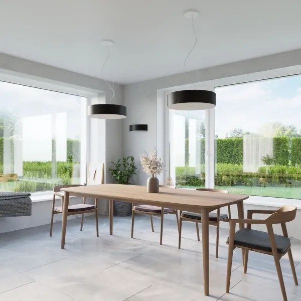 Sollux SL.0756 - Lampadario a sospensione con filo SKALA 3xE27/60W/230V diametro 30 cm nero