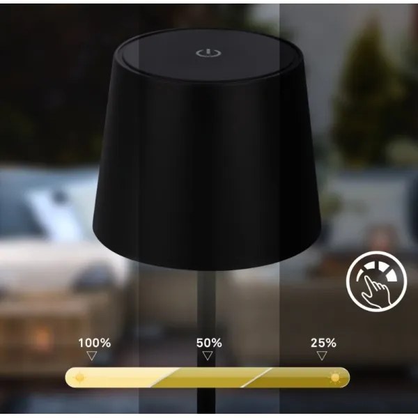 Briloner 7423015 - Lampada da tavolo LED dimmerabile LED/2,6W/5V IP44 nero