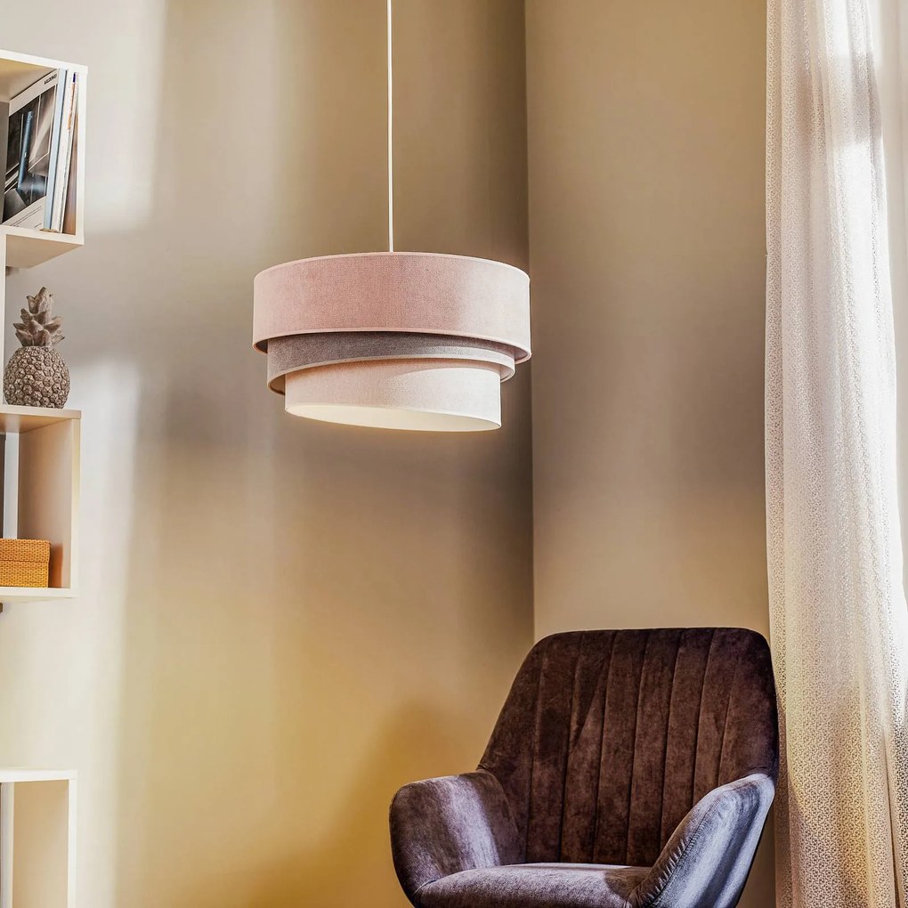 Duolla Lampada a sospensione Pastell Trio rosa/grigio/grigio chiaro