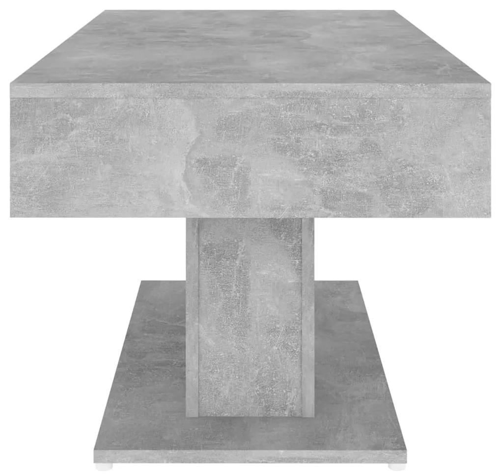 Tavolino da salotto grigio cemento 96x50x45 cm in truciolato