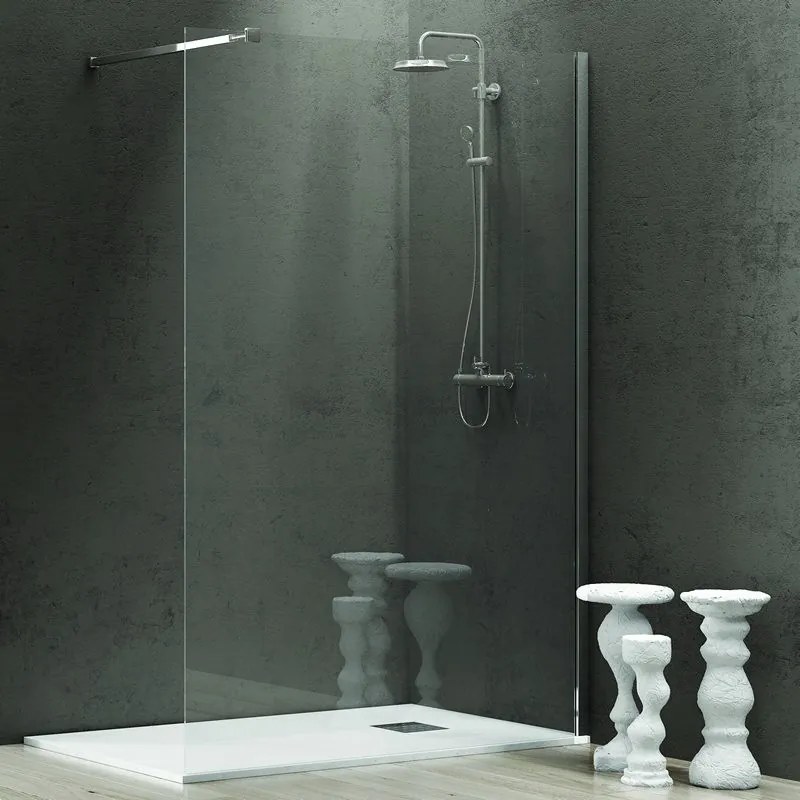 Parete walkin per doccia 150cm Walk-in cristallo trasparente KW1000 - KAMALU