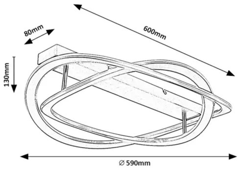 Rabalux 71280 - Plafoniera LED KALLIRA LED/72W/230V 3000K diam. 59 cm
