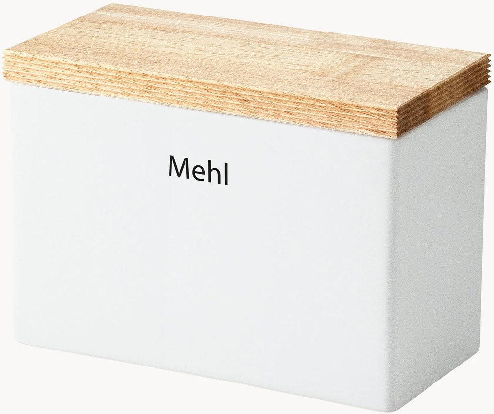Barattolo con coperchio in legno di caucciù Mehl