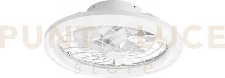 Plafoniera led ventilatore etesia bianco 40w 5500lm cct 3000k luce ...
