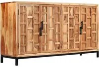 Credenza in Legno Massello di Acacia 145x40x80 cm 246134