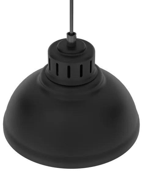 Lampadario a sospensione con filo SVEN 3xE27/15W/230V nero