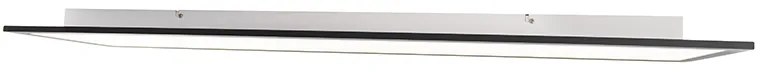 Plafoniera moderna nera con LED integrato 120 cm - Liv