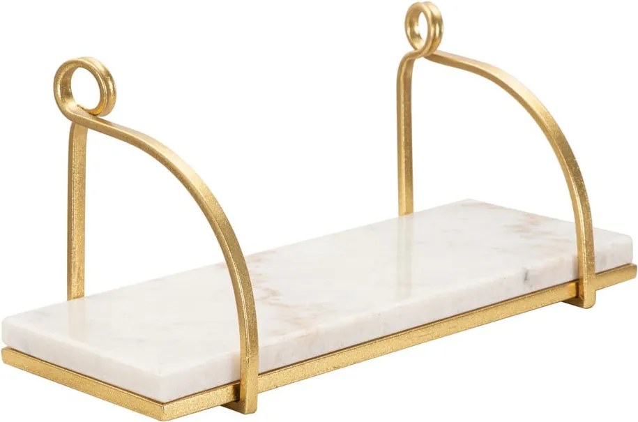 Mensola in marmo bianco-oro 40 cm Marble - Mauro Ferretti