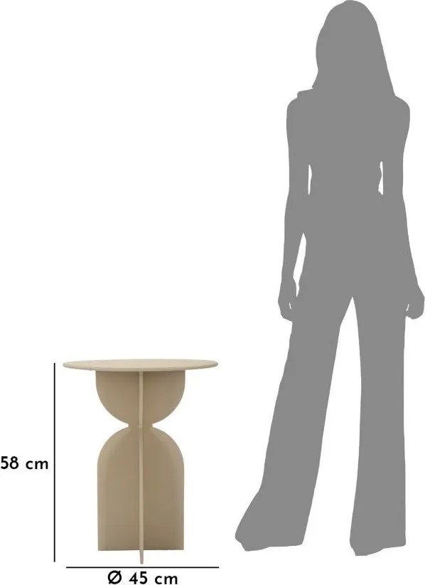 Tavolino rotondo in metallo ø 45 cm Dune – Mauro Ferretti