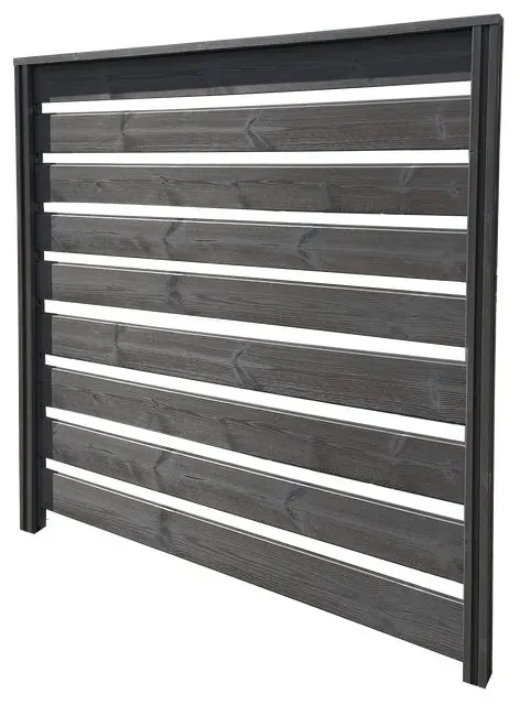 Pannello componibile Thermowood grigio in legno H 178.4 x L 178.6 cm