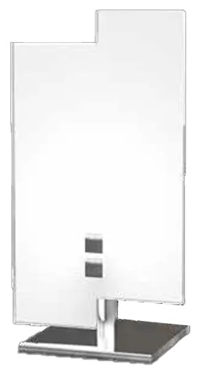 Abatjour Moderno Tetris Metallo Bianco Vetro 1 Luce G9