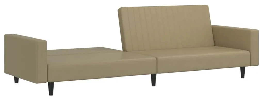 Divano letto a 2 posti cappuccino in similpelle