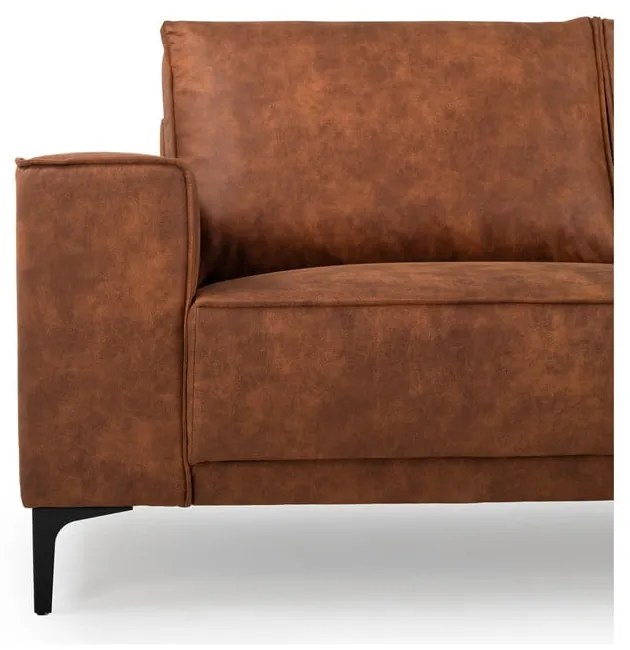 Divano angolare in similpelle marrone cognac (angolo destro) Copenhagen - Scandic